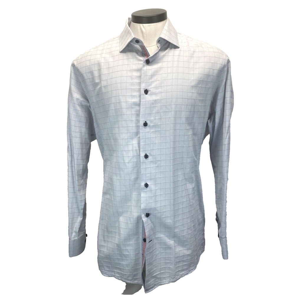 LVs Signature Men's Dress Shirt XLT 17-17.5x37(17x36.5) Contemporary Fit Career